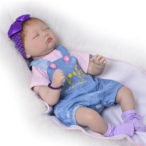 Fake Baby Reborn Dolls 22inch 55cm Soft Silicone Reborn Baby Doll