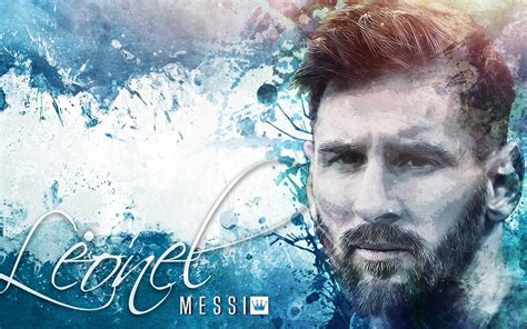 Scarica Sfondi Messi Ritratto Stelle Del Calcio Barcellona Fc Fan
