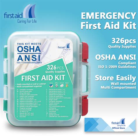 First Aid Kit 326 Pcs Osha Ansi Certified Lazada Ph