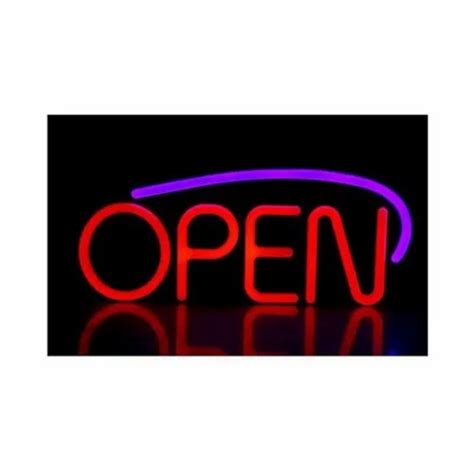 Rectangle Acrylic Neon Led Open Sign Board At Rs 350square Feet In
