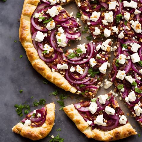 Red Onion Feta And Olive Tart Recipe