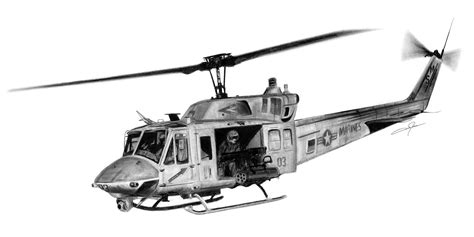 Bell Uh 1n Iroquois Pencil Drawing On Behance