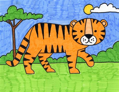 How To Draw A Tiger · Art Projects For Kids Cartoon Drawing For Kids