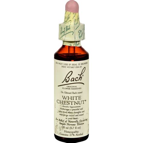 Bach Flower Remedies Essence White Chestnut 07 Fl Oz White