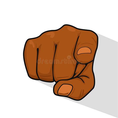 Hand Of African American Man Pointing Index Finger At You Stock Vector
