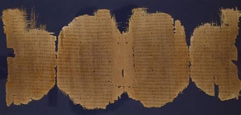 A Papyrus Codex The Earliest Known Greek Manuscript Of The Four