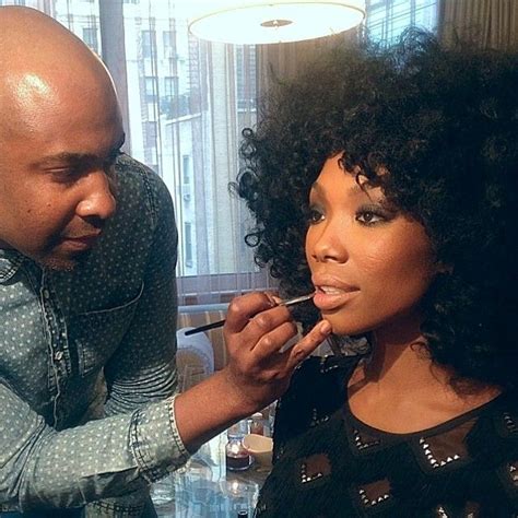 brandy norwood is getting her face beat by valentefrazierartistry and her hair is still giving