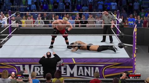 Wwe 2k15 Batista Vs Brock Lesnar At Wrestlemania Gameplay 2015 Ps4