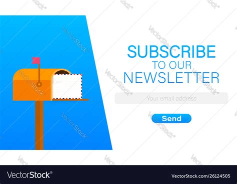 Email Subscribe Online Newsletter Template Vector Image