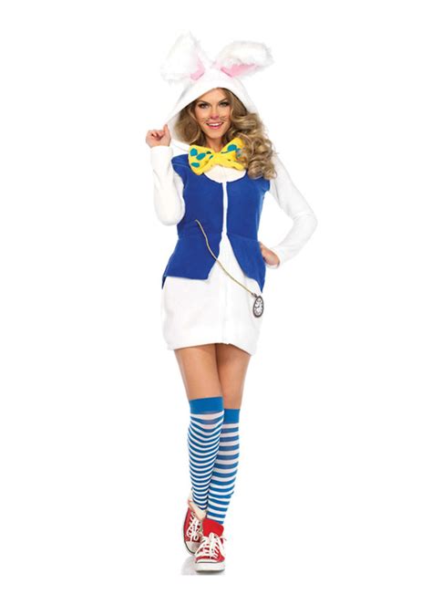 Cozy White Rabbit Costume Womens Party On