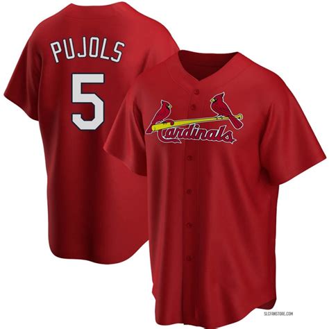 Replica Albert Pujols Mens St Louis Cardinals Red Alternate Jersey