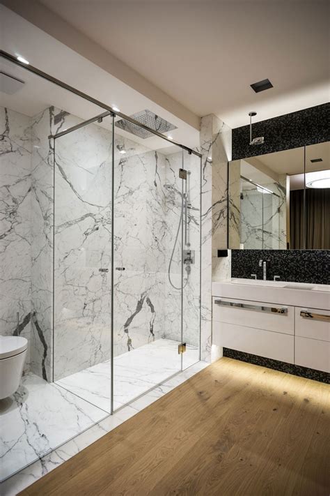 Beautiful Marble Shower Designs And The Decors That Surround Them Salle de bains moderne Idée