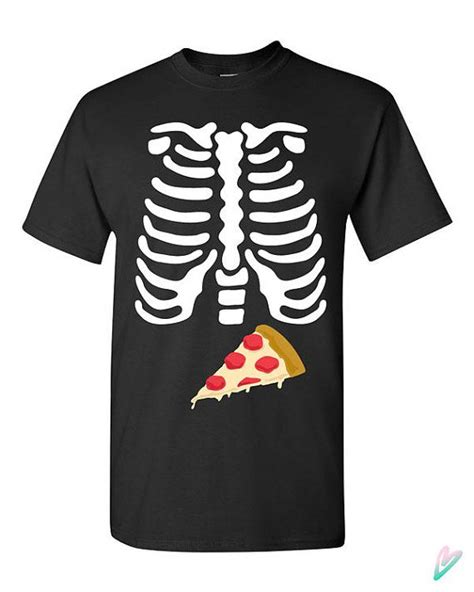 Skeleton Ribcage With Pizza In The Stomach Perfect Costume For That Pizza Lover You Know