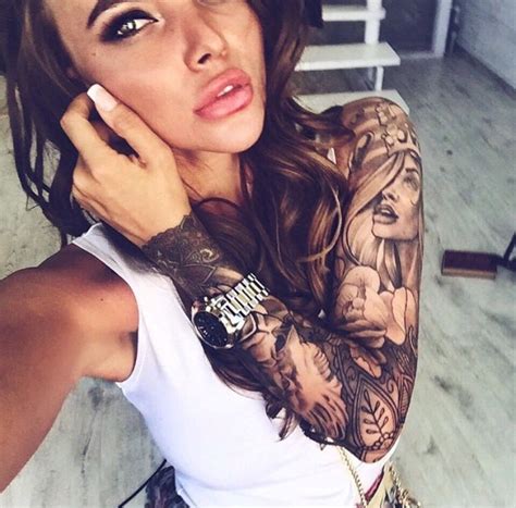 Pin By Alexhia Acosta On Inked Girls With Sleeve Tattoos Girl