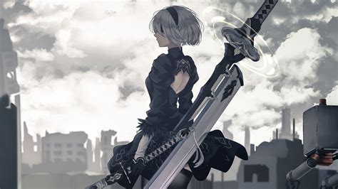 Download Nier Automata Hd Wallpaper Background Image By Virginiac