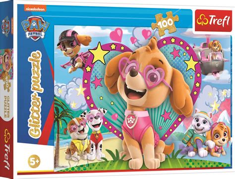 Puzzle Paw Patrol Sky Glitter 100 100 Teile Puzzlemaniach