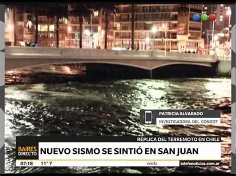 El periodista de san juan alejandro sánchez compartió con el mismo canal de noticias que luego del sismo de mayor magnitud se registraron otros tres temblores en la provincia, que forman parte de réplicas del movimiento tectónico. Nuevo temblor en San Juan - Telefe Noticias - YouTube