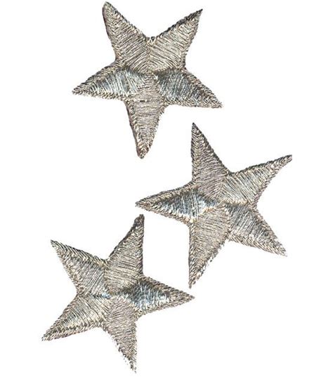 Wrights Iron On Appliques Silver Metallic Stars 2 3 Pkg Joann
