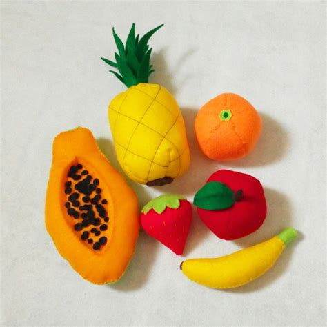 Felt fruit pretend play felt toys edutoys | Felt food, Felt fruit, Felt
