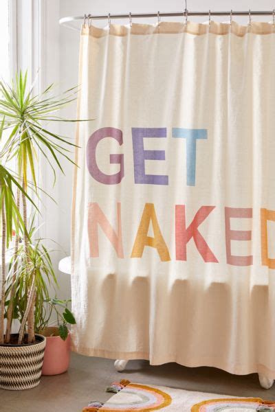 Get Naked Rainbow Shower Curtain Urban Outfitters