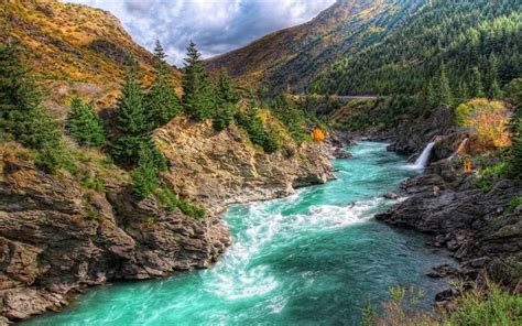 Download Wallpapers Mountain River Autumn Mountains