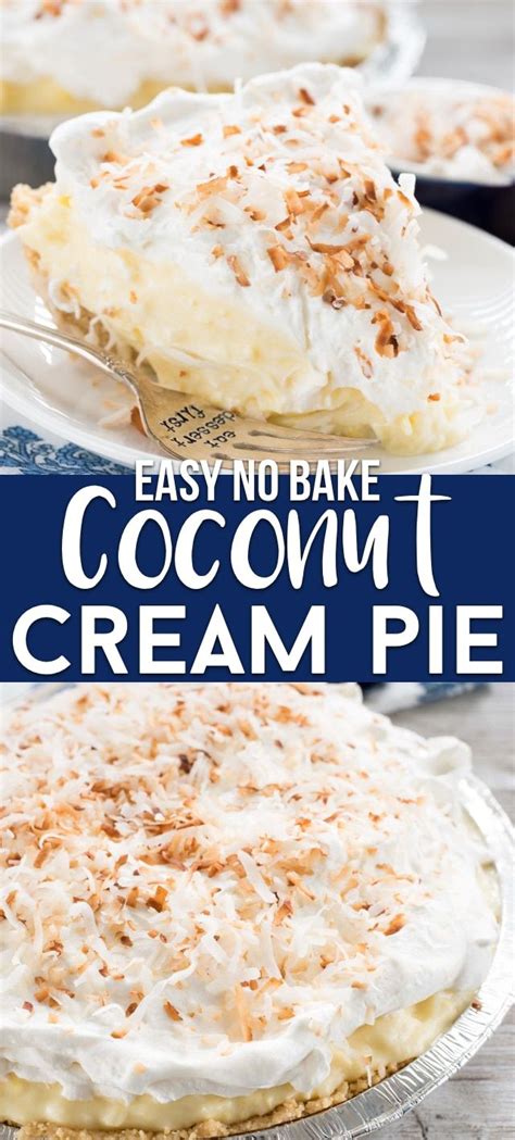 Chill and serve with whipped topping. Easy No Bake Coconut Cream Pie - Crazy For Crust | Recipe ...