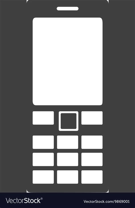 Cellphone Phone Buttons Icon Royalty Free Vector Image