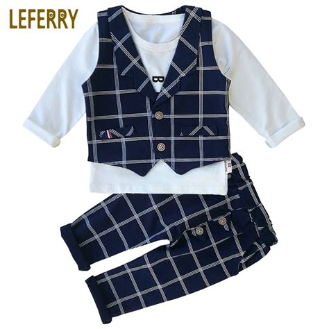 2018 New Spring Kids Clothes Baby Boy Clothing Sets 3pcs Gentleman Suit