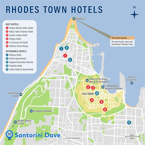 Rhodes Town Hotel Map 11 Best Places To Stay