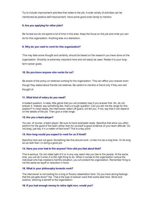 Answering tough interview questions for dummies® england. Mba Marketing Interview Questions And Answers Pdf Free ...