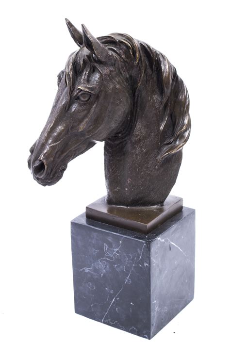 beautiful bronze horse stallion head sculpture milo ref