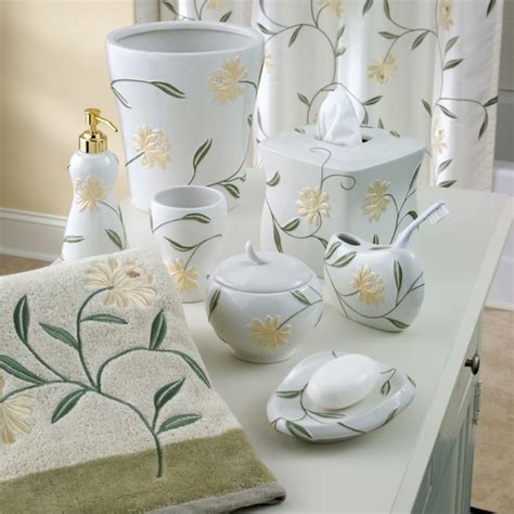 You'll find everything you need from bath mats, towels, exquisite soap dispensers and toothbrush holders to elegant turban shower caps and bathroom bins. Penelope Shower Curtain and Bath Accessories by Croscill ...