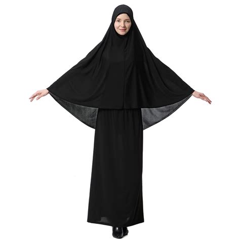 Womens Prayer Set Abaya Jilbab Long Dress Arab New Hijab Skirt Islamic