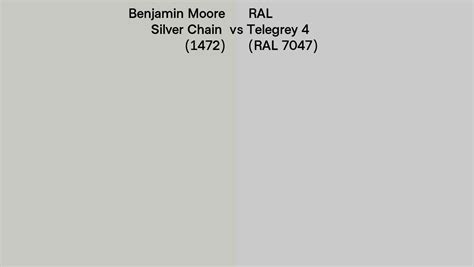 Benjamin Moore Silver Chain Vs Ral Telegrey Ral Side By