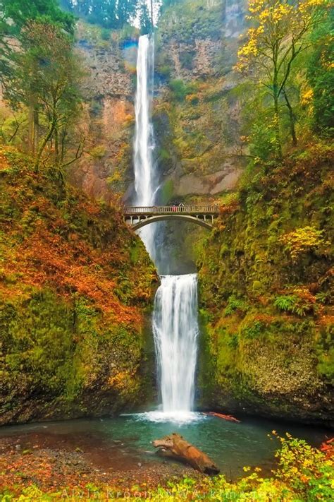 Multnomah Falls Columbia River Gorge Oregon Usa Multnomah Falls