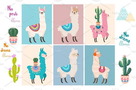 Collection Of Llama Illustration Animal Illustrations Creative Market