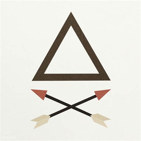 Download premium psd of Triangle shape with arrows 261356 | Triangle symbol, Triangle shape ...