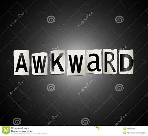 Awkward Word Concept Stock Illustration Illustration Of Difficult