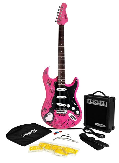 Jaxville Electric Guitar Package Pink Punk For Sale Online Ebay