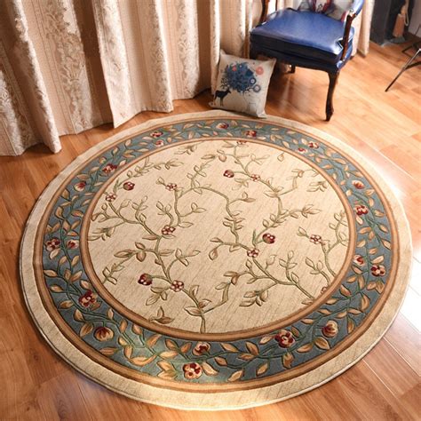 240cm Round Carpet Living Room Pastoral Big Round Rug Bedroom Home