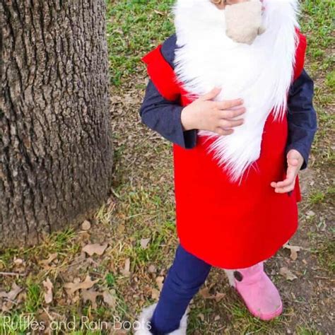 You Will Love This No Sew Gnome Costume Ruffles And Rain Boots