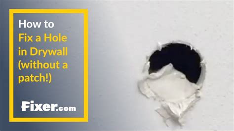 How To Fix A Hole In A Drywall Without A Patch Four Methods Youtube