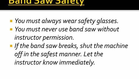 band saw safety study guide
