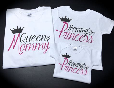 King And Queen Shirts Queen Mommy Mommys Princess Etsy Custom