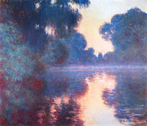 Misty Morning On The Seine In Bue Claude Monet Artist