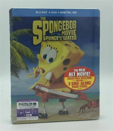 X1 Spongebob Movie Sponge Out Of Water Blu Ray Dvd Digital Hd Steelbook