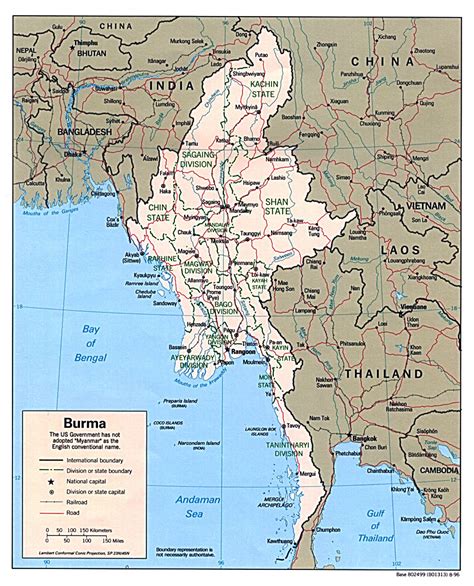 Maps Of Myanmar Burma Detailed Map Of Myanmar In English Tourist