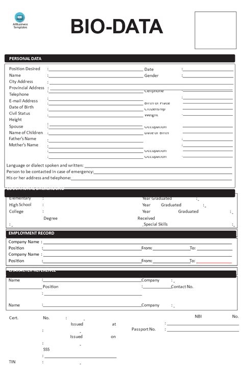 Read the article to know more about these forms and choose your preferred format now! Format of Biodata - Are you looking for a professional format of Biodata template? Download ...