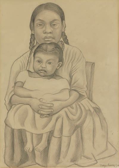 Diego Rivera Mexican 1886 1957 Mujer Y Niña Christies