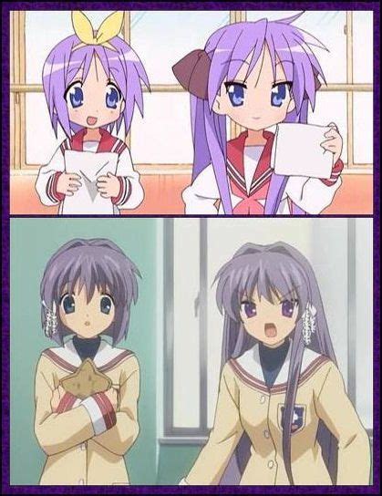 Lucky Star And Clannad Twin Comparison